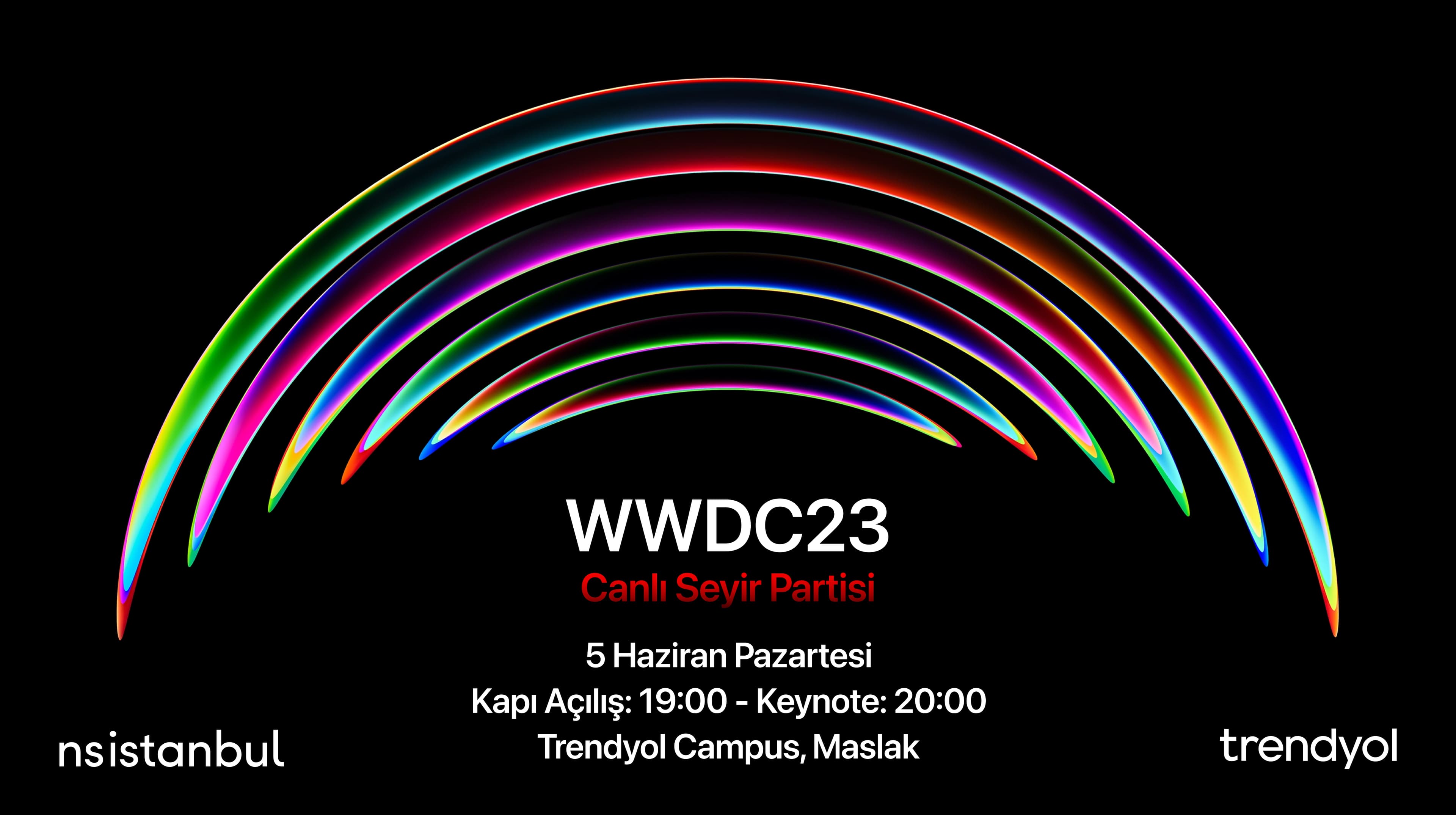 NSIstanbul - WWDC23 Canlı Seyir Partisi / Live Watch Party. 5 Haziran 2023 Pazartesi, Saat 19:00-23:00